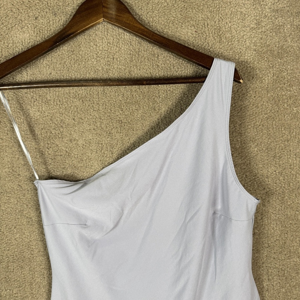 Abercrombie & Fitch Dress Womens PM Gray One Shoulder Slip Lined Knit Mini Party - Picture 3 of 9